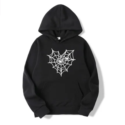 web pattern sp5der hoodie