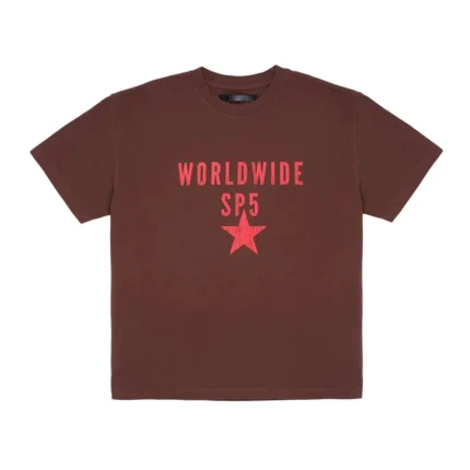 Sp5der Oversized Worldwide Sp5 Tee Chocolate