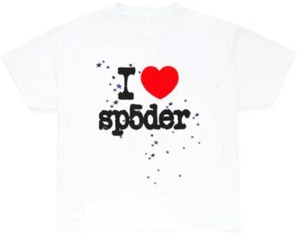 i love sp5der shirt white