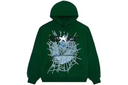 Hunter Green Sp5der Hoodie Worlwide